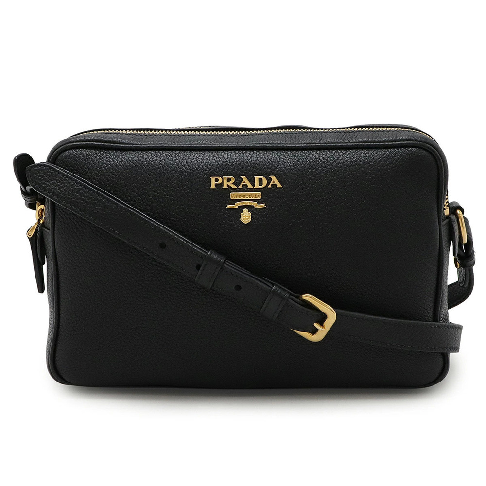 Prada Crossbody Bag Clutch Leather NERO Black